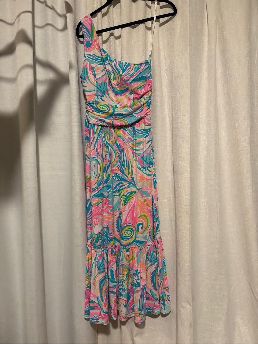 LILLY PULITZER SIZE MEDIUM MOONEY MIDI DRESS *CARNIVALE CORAL* MULTI - Picture 5 of 10